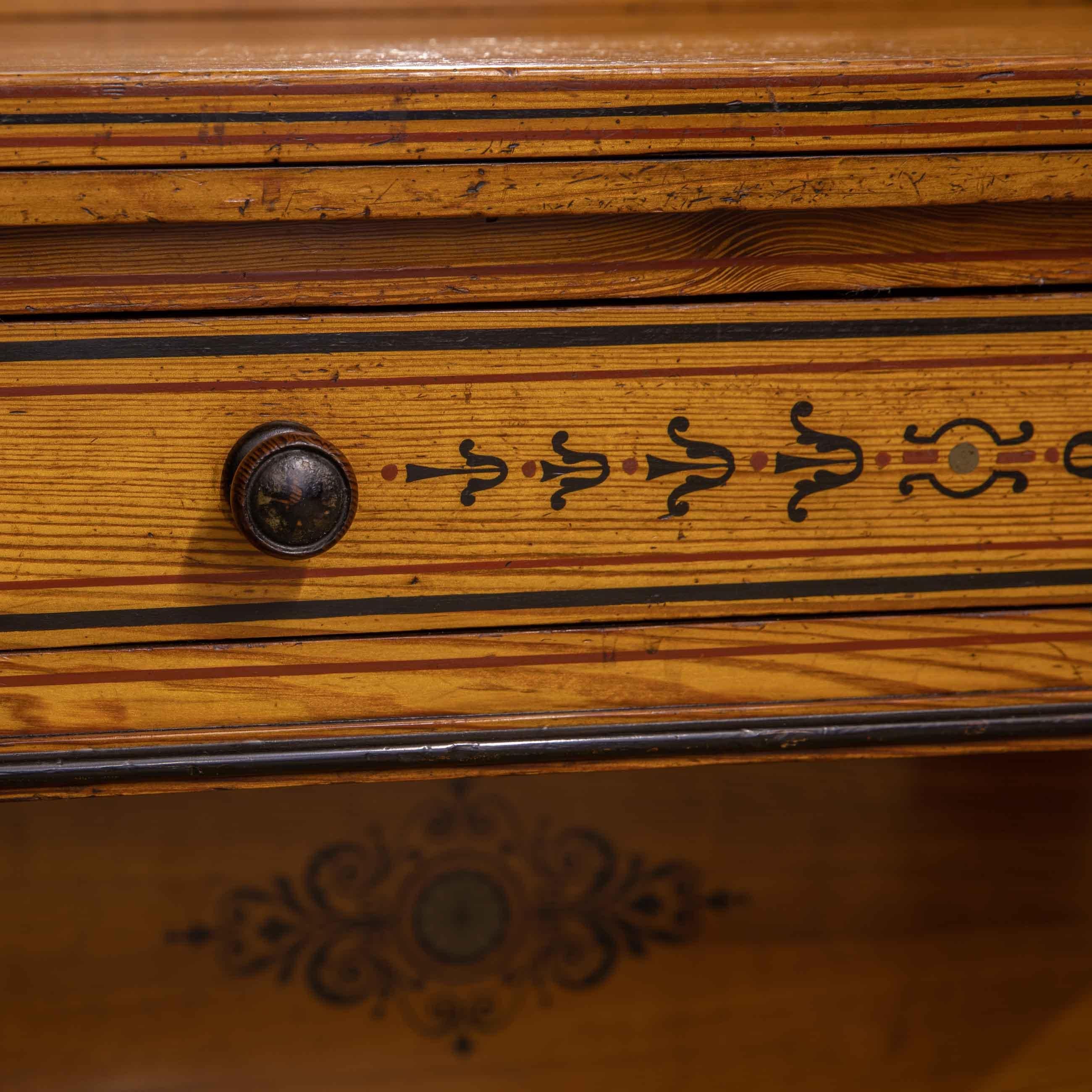 Victorian Neo Classical Pitch Pine Dressing Table For Sale 8