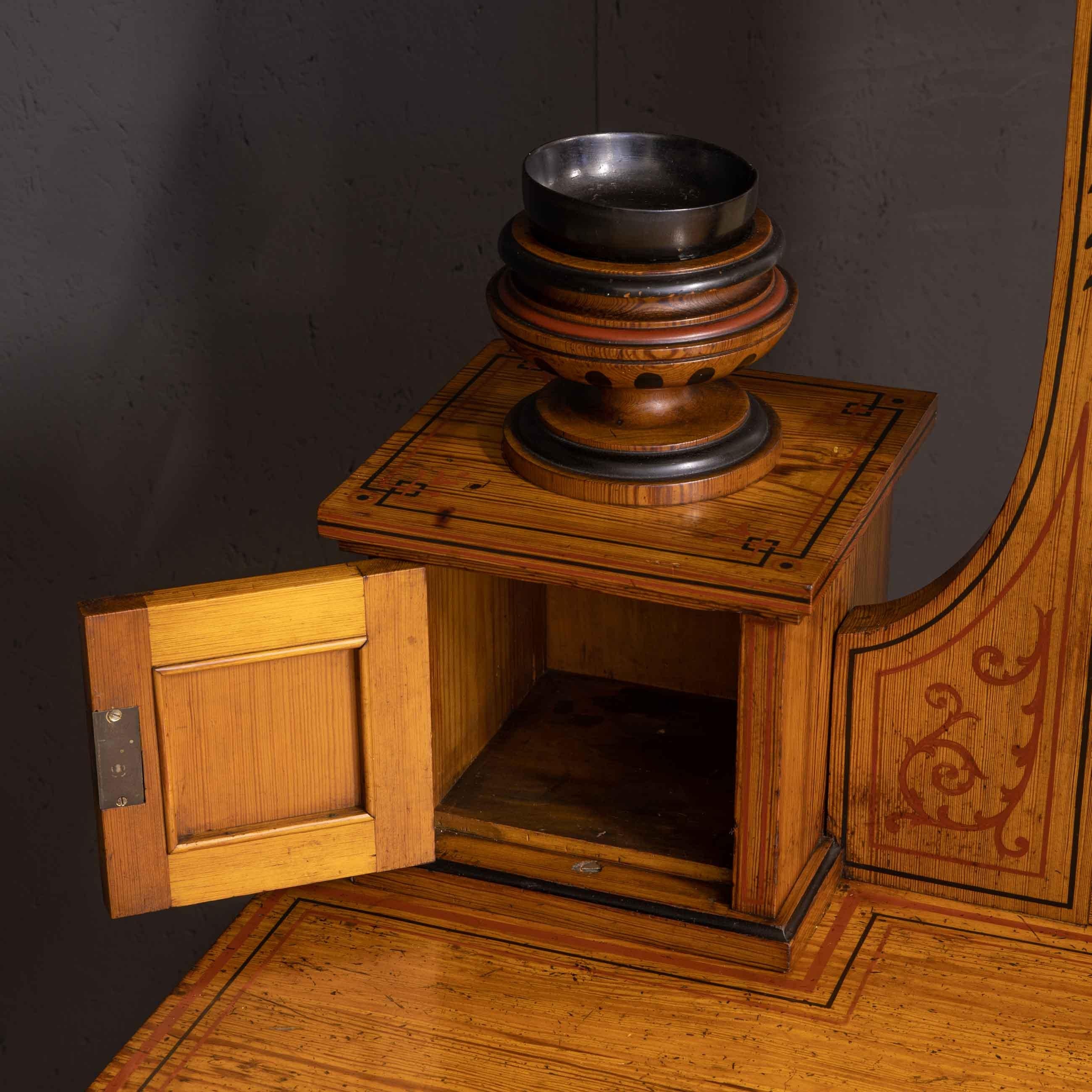 British Victorian Neo Classical Pitch Pine Dressing Table For Sale