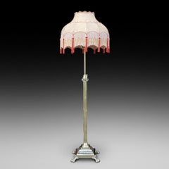 Victorian Neoclassical Brass Lamp Standard