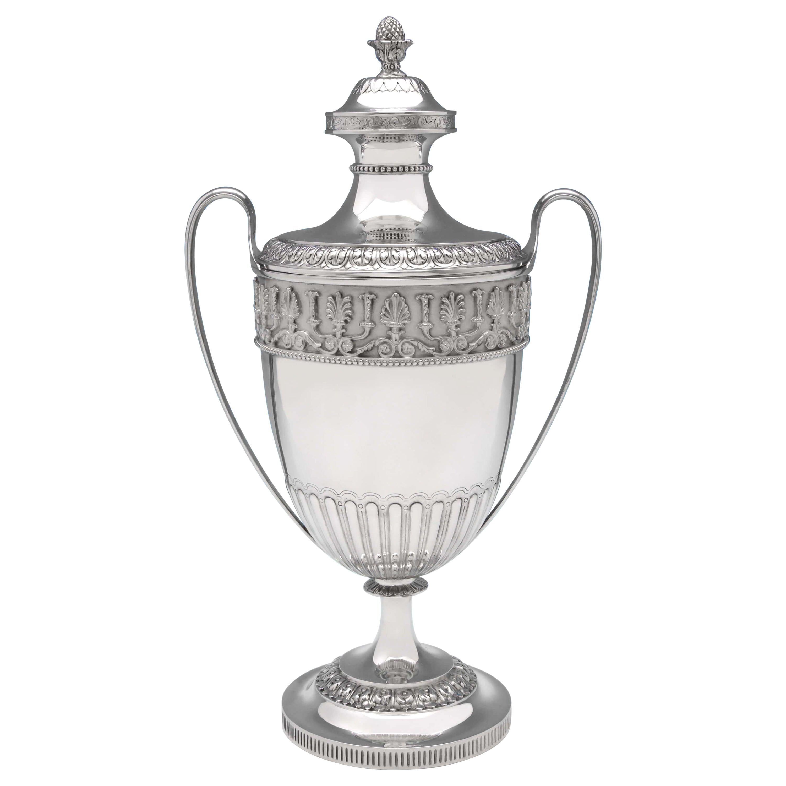 Victorian Neoclassical Design Sterling Silver Trophy Hallmarked London, 1872