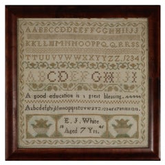 Victorian Norfolk Sampler, 1845, by EJ White