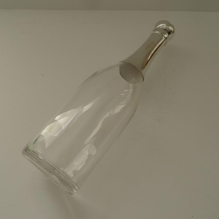 Victorian Novelty Champagne Bottle Decanter, 1893 For Sale at 1stDibs