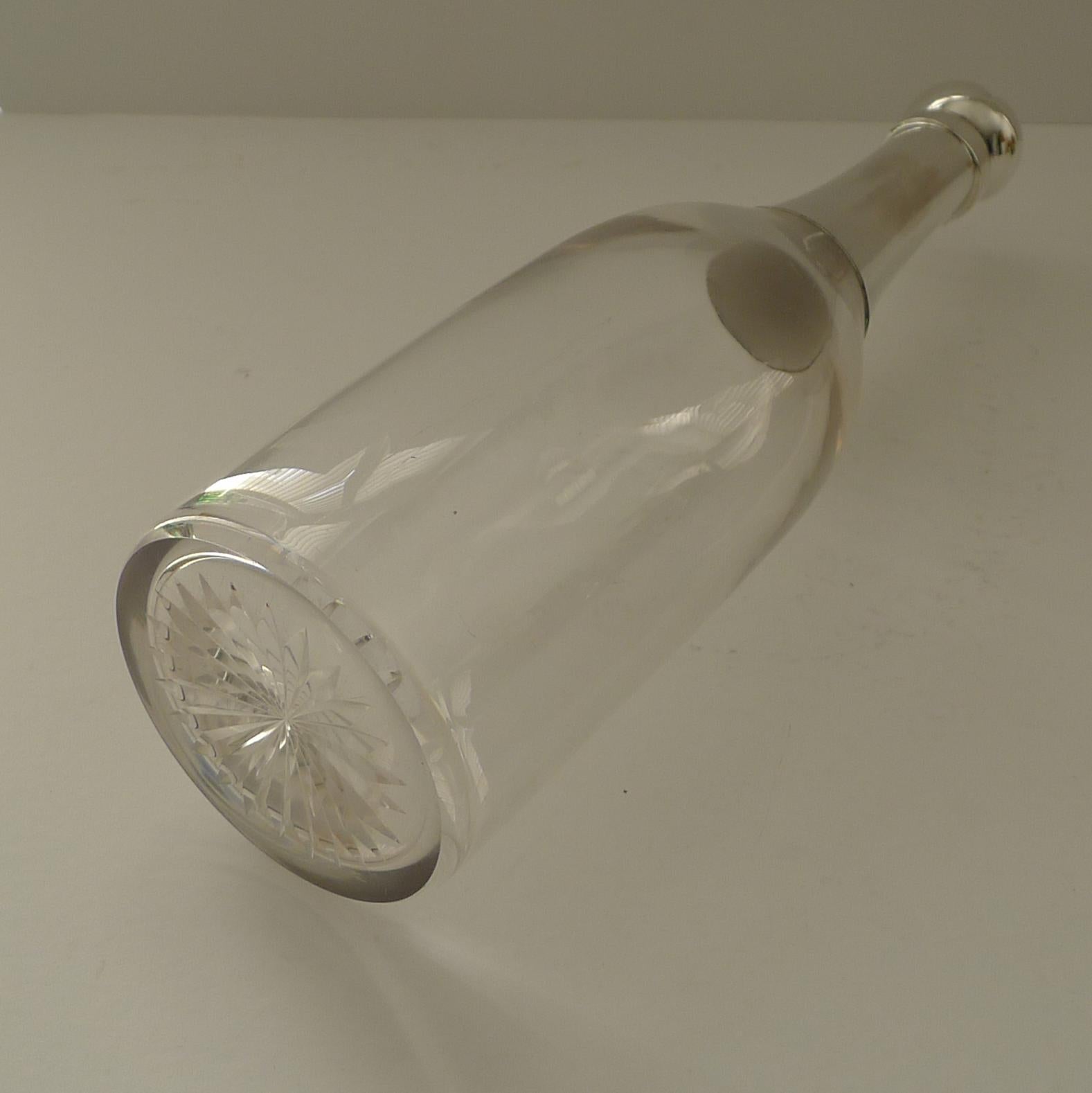 Victorian Novelty Champagne Bottle Decanter, 1893 For Sale 4