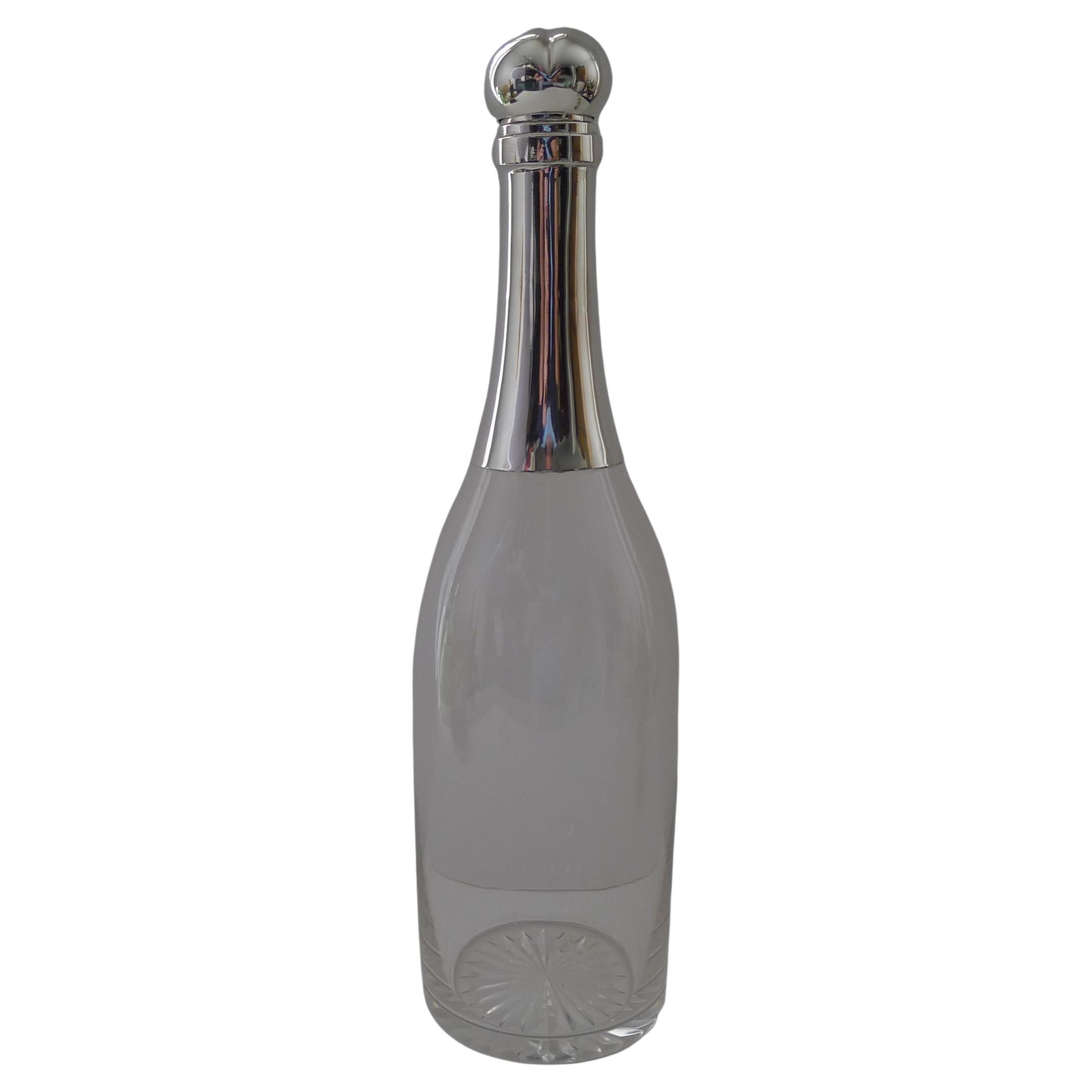 Victorian Novelty Champagne Bottle Decanter, 1893