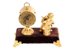 Victorian Novelty Gilded brass Mantel Clock