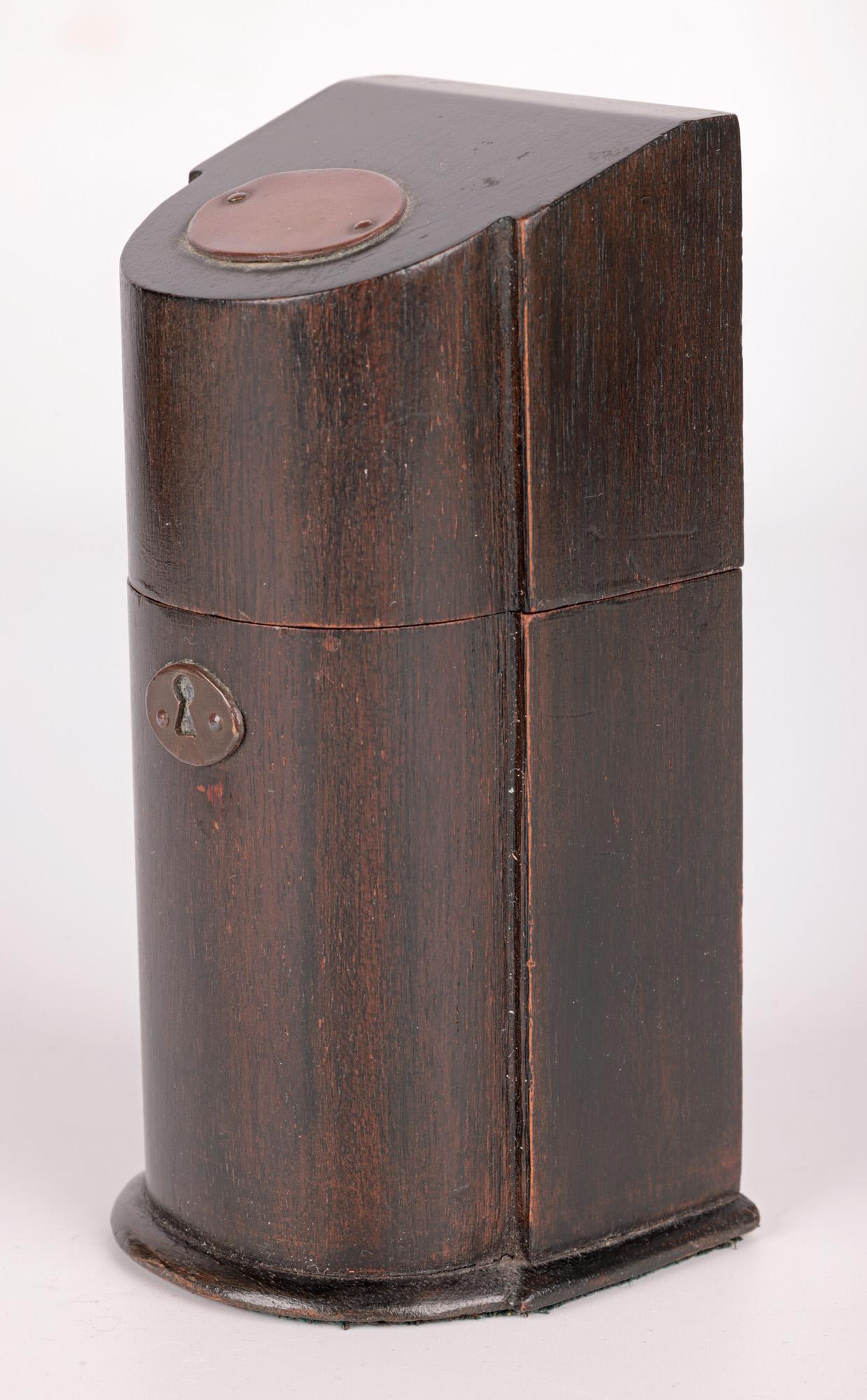 Victorian Novelty Messer Box geformt hölzernen Tintenfass im Angebot 2