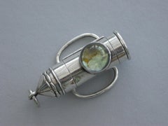 Victorian Novelty Silver Police Bullseye Lantern Telescopic Propelling Pencil