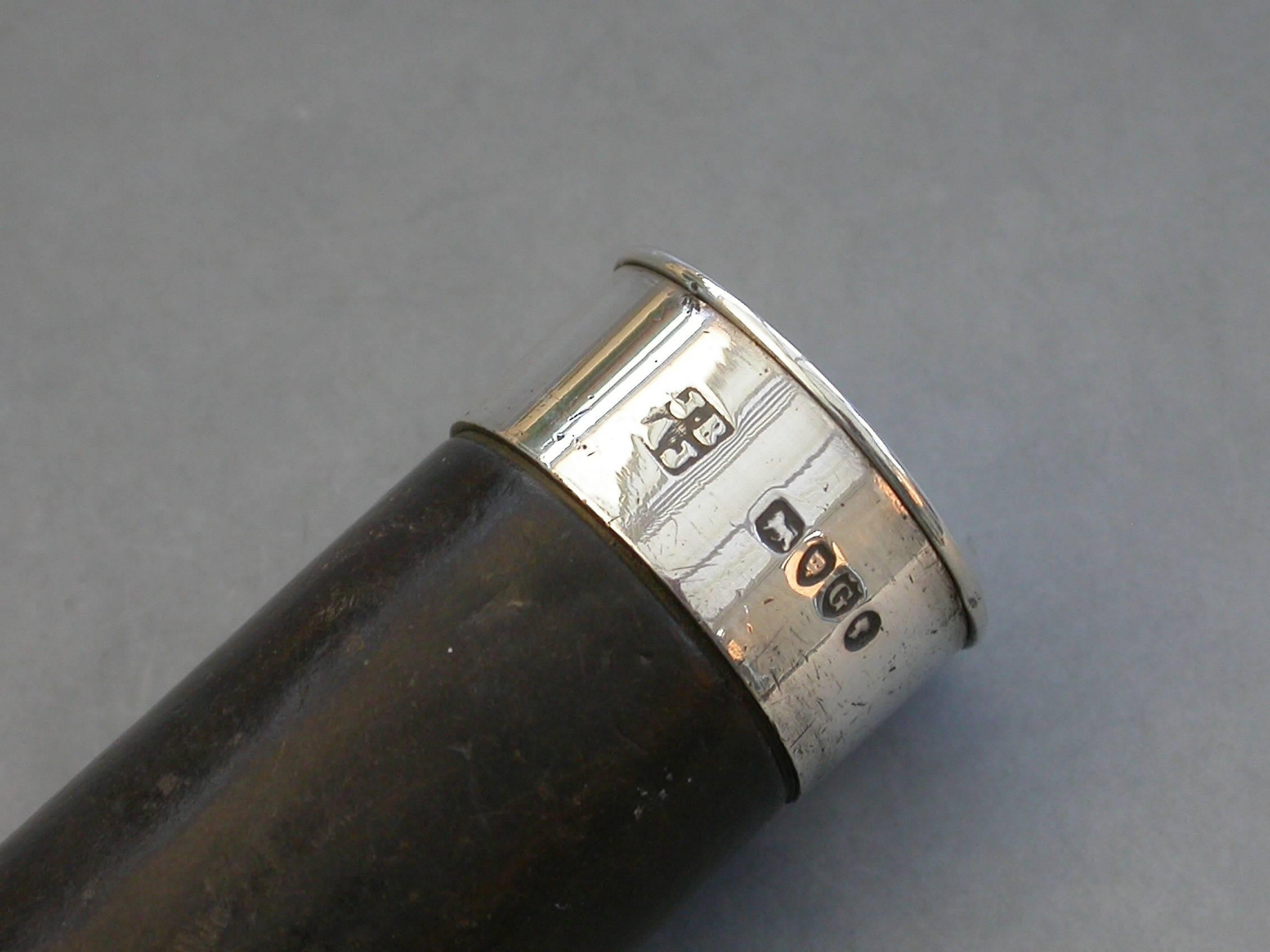 Victorian Novelty Silver Shot Gun Cartridge Vesta Case For Sale 3