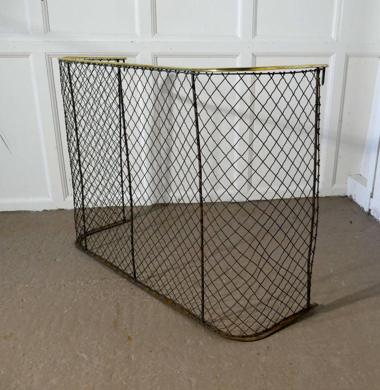 Victorian Nursery Fire Guard, Brass Fender at 1stDibs