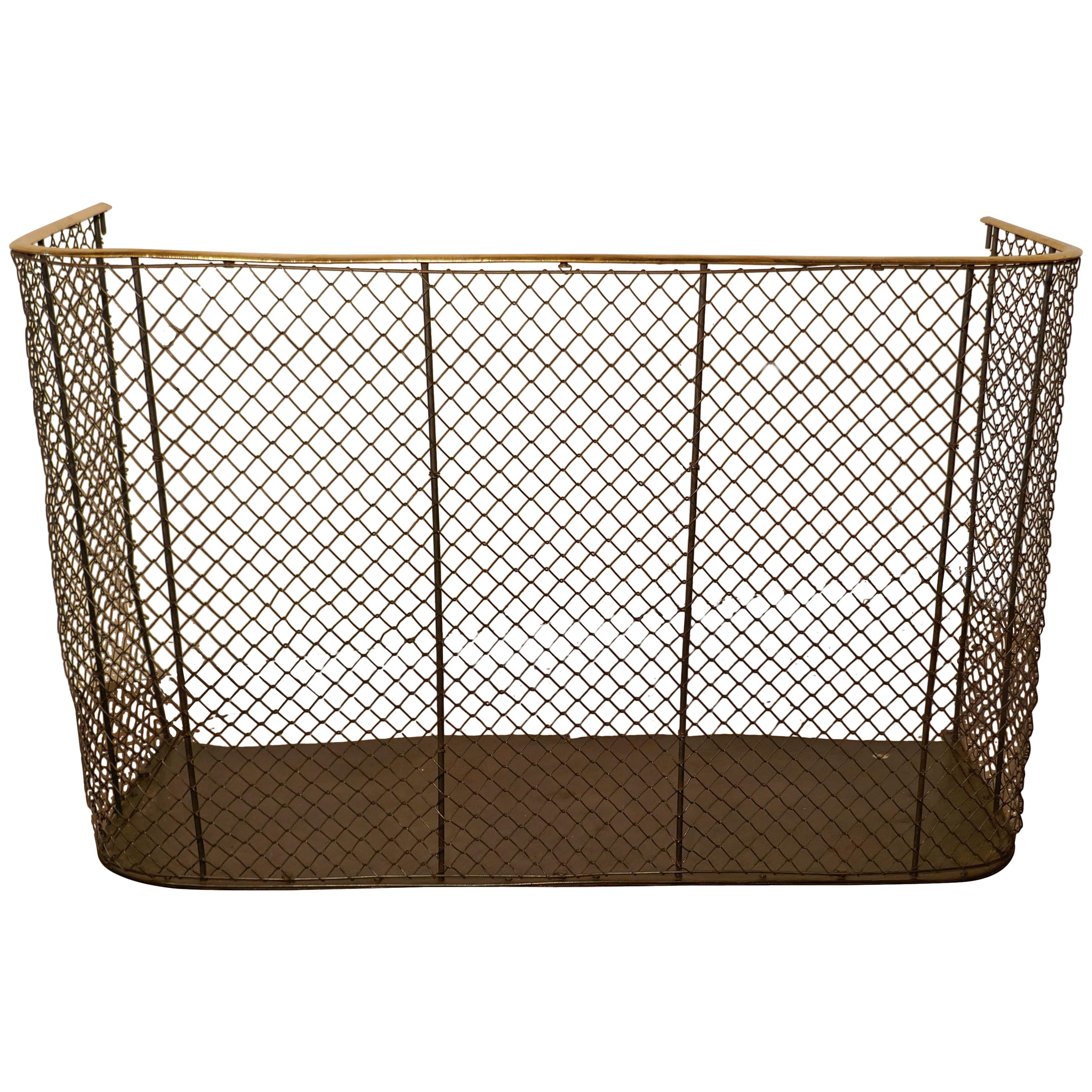 Victorian Nursery Fire Guard, Brass Fender