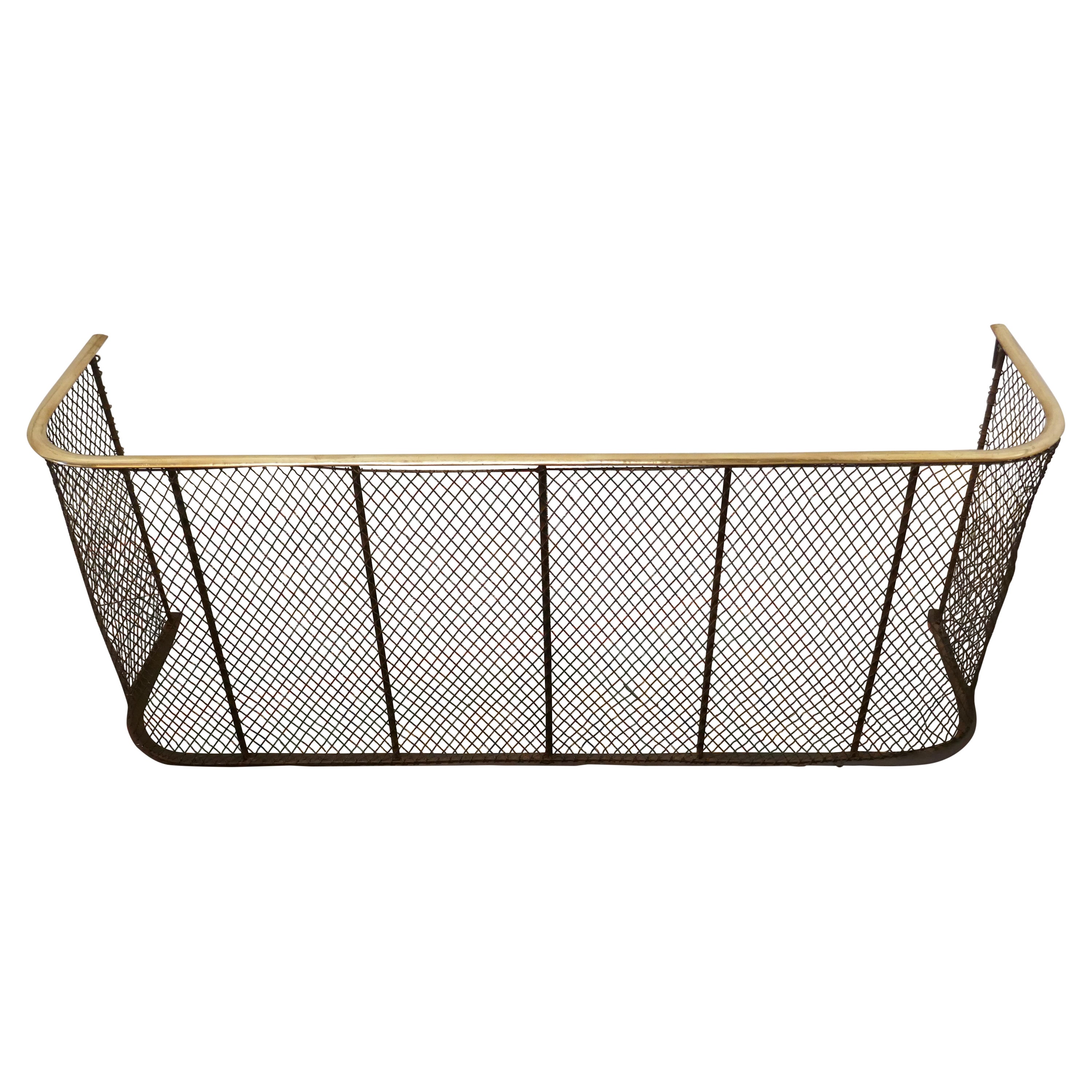 Victorian Nursery Fire Guard, Brass Fender