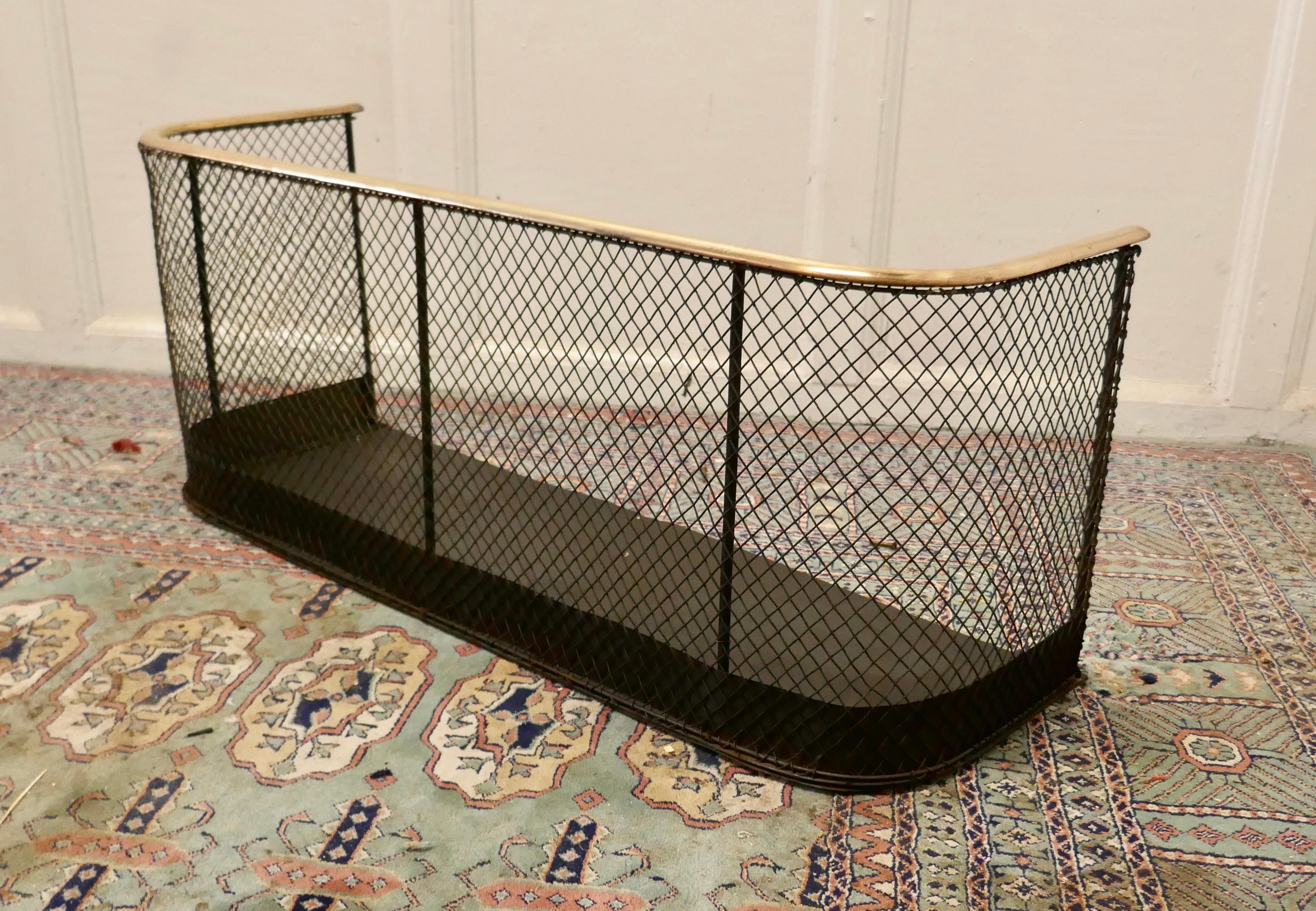 Brass Victorian Nursery Fire Guard or Club Fender
