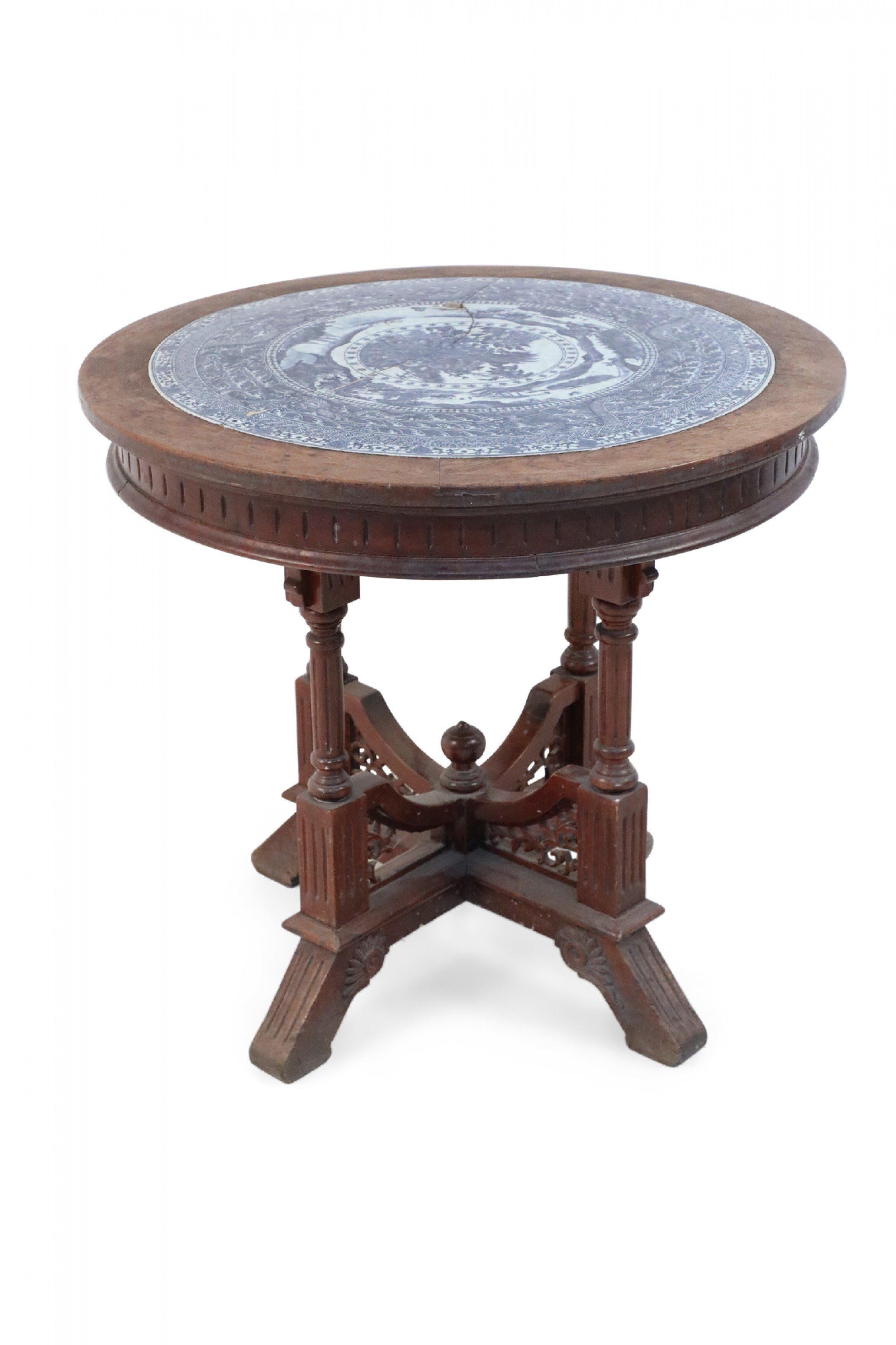 that's a small victorian round wooden table.