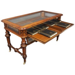 Victorian Oak Bijouterie Table or Display Table