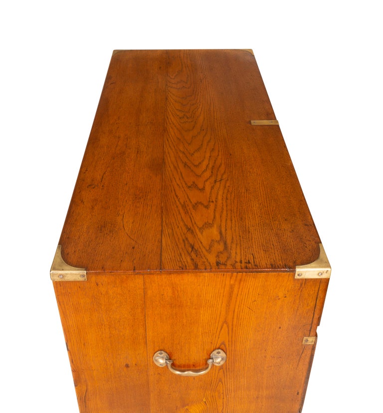 Victorian Oak Campaign Chest For Sale at 1stDibs