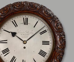 Victorian Antique Oak Cased Wall Clock by Lund & Blockley of London