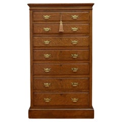 Antique Victorian Oak Chest of Drawers by Maple & Co
