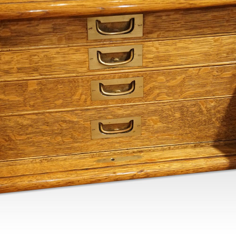 Oak Victorian oak collectors cabinet For Sale