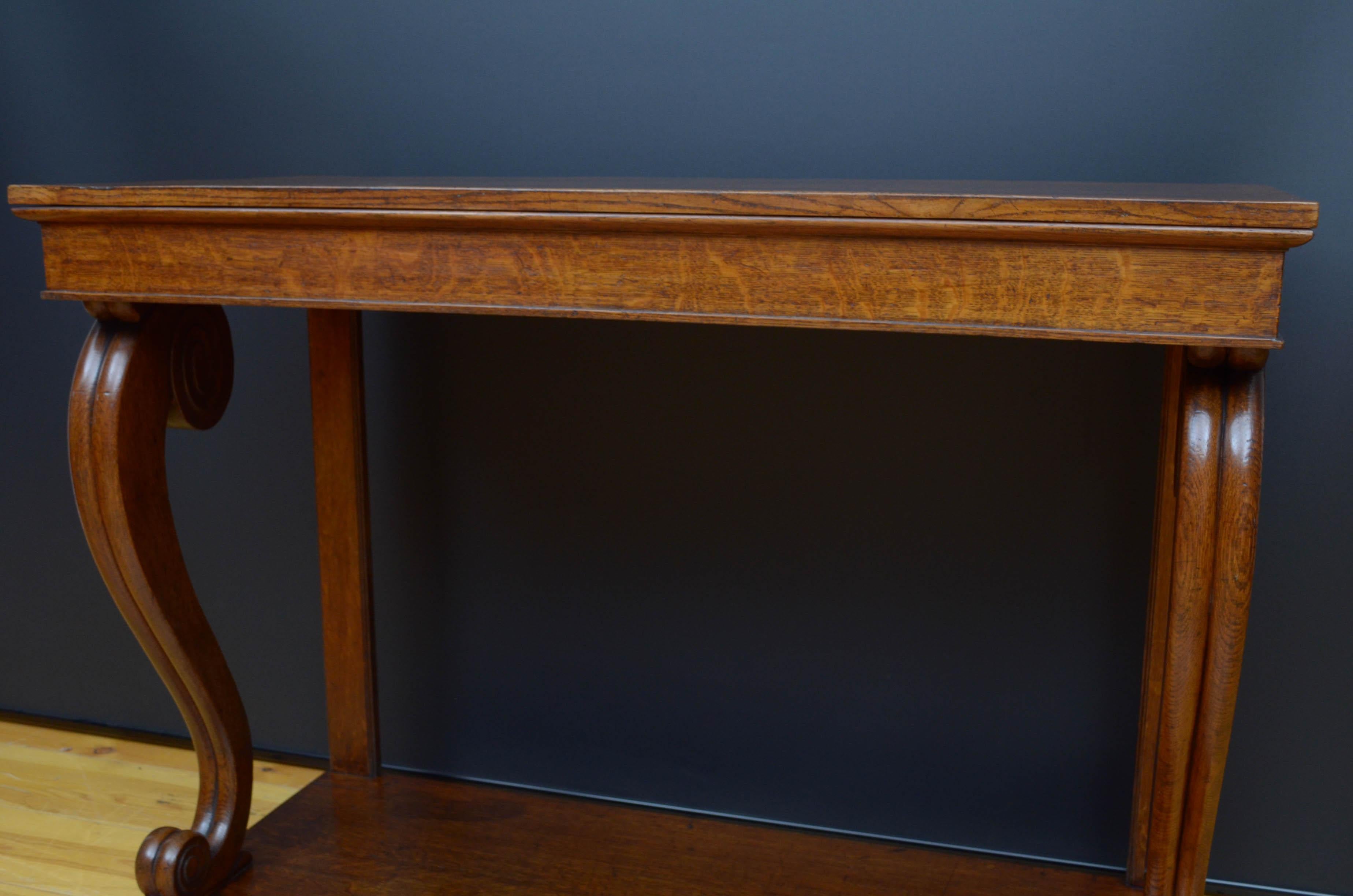 Victorian Oak Console Table Hall Table For Sale 6