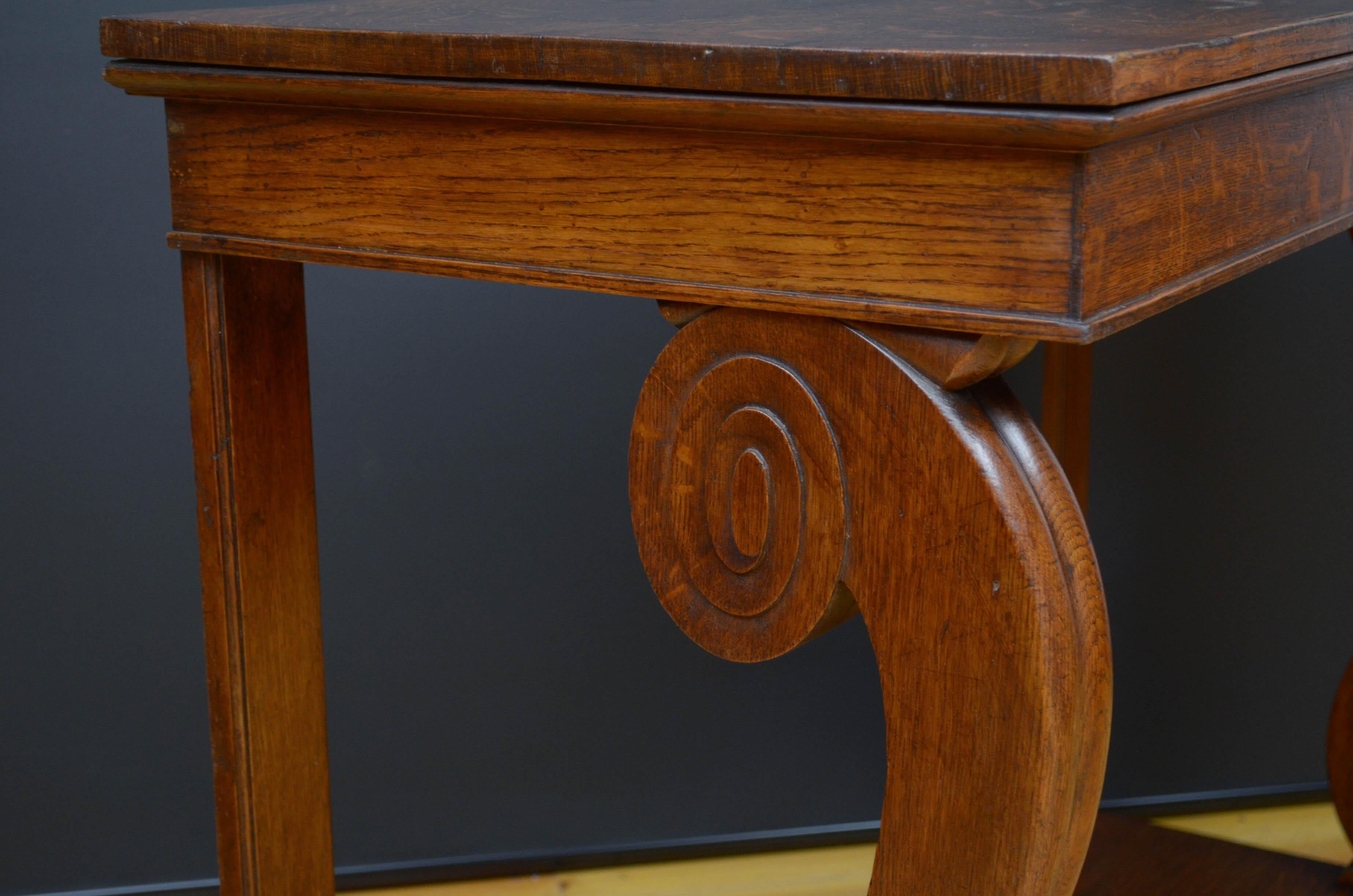 Victorian Oak Console Table Hall Table For Sale 2