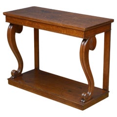 Victorian Oak Console Table Hall Table