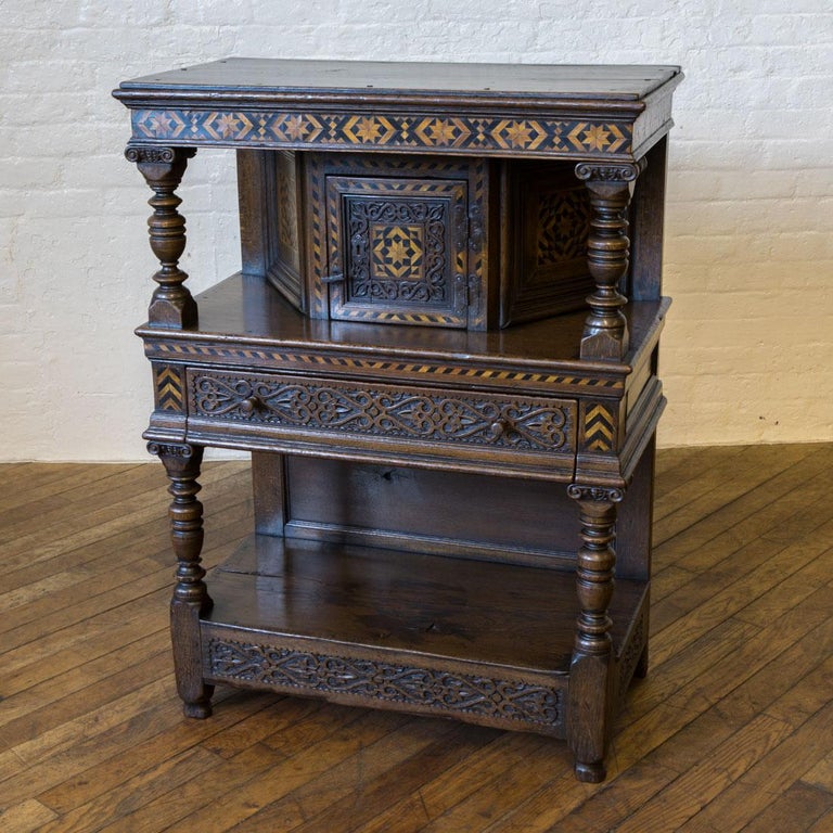 Victorian Oak Court Cupboard at 1stDibs