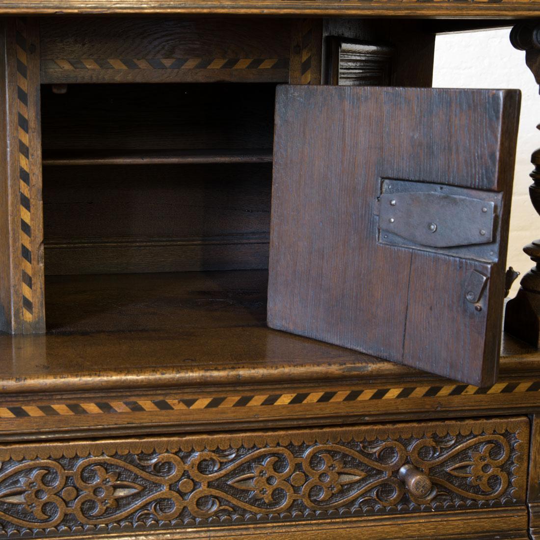 Victorian Oak Court Cupboard 3