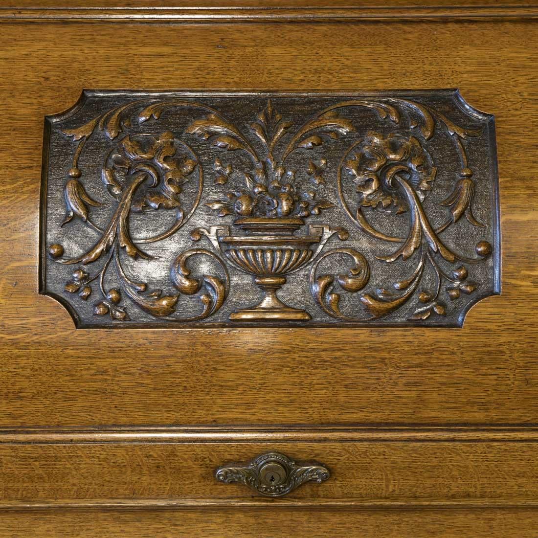 Victorian Oak Cylinder Desk 3