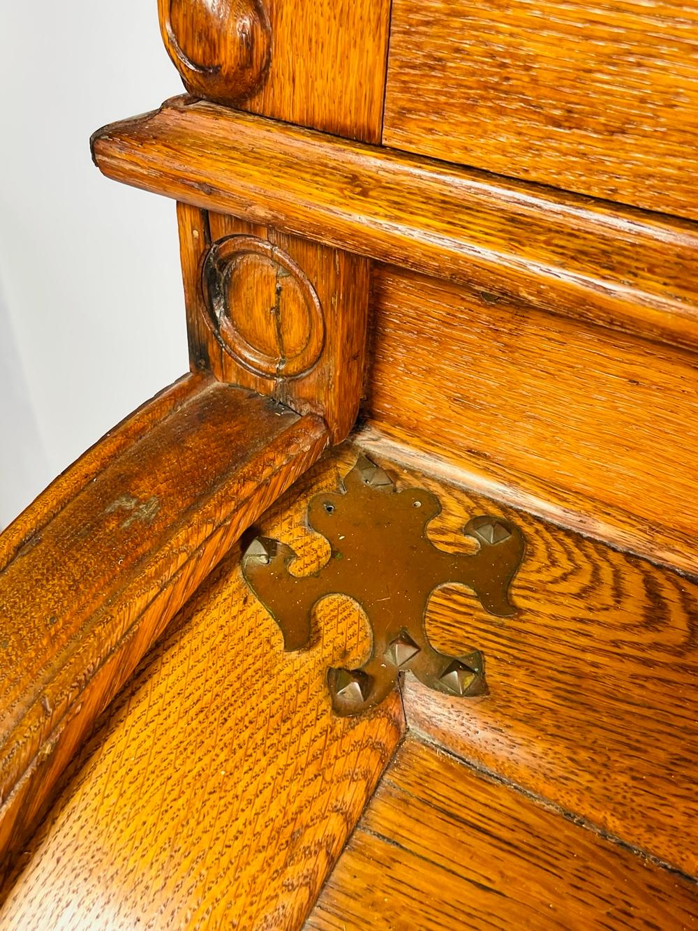 Victorian Oak Cylinder Top Secretary-Desk, CA 1890s 1