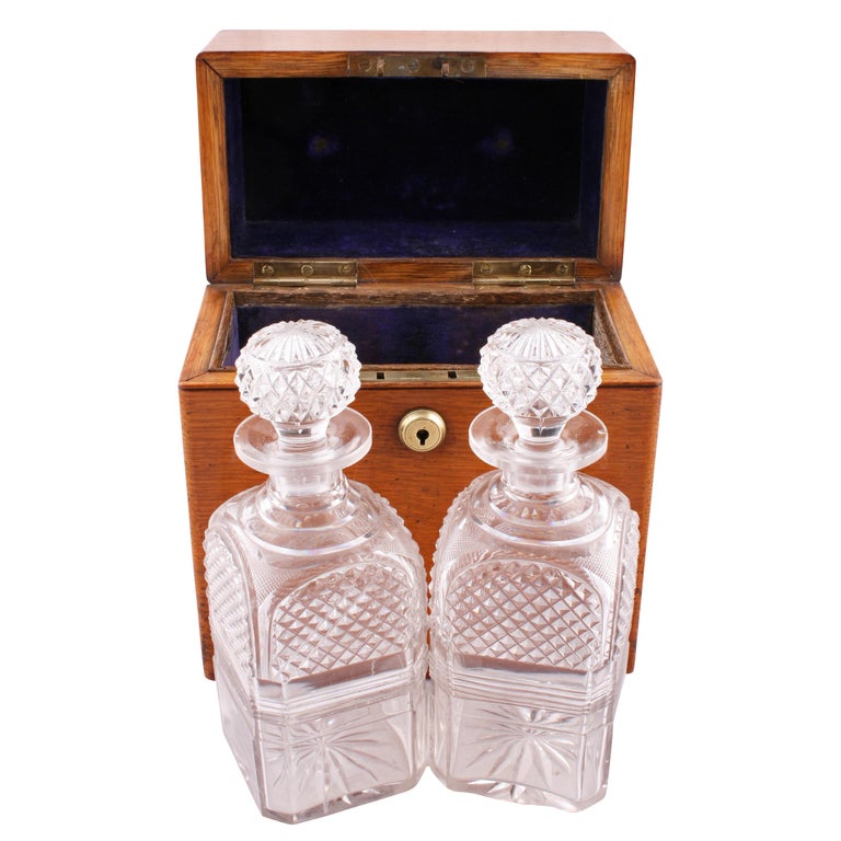 Victorian Oak Decanter Box For Sale at 1stDibs