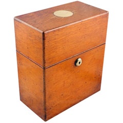 Antique Victorian Oak Decanter Box