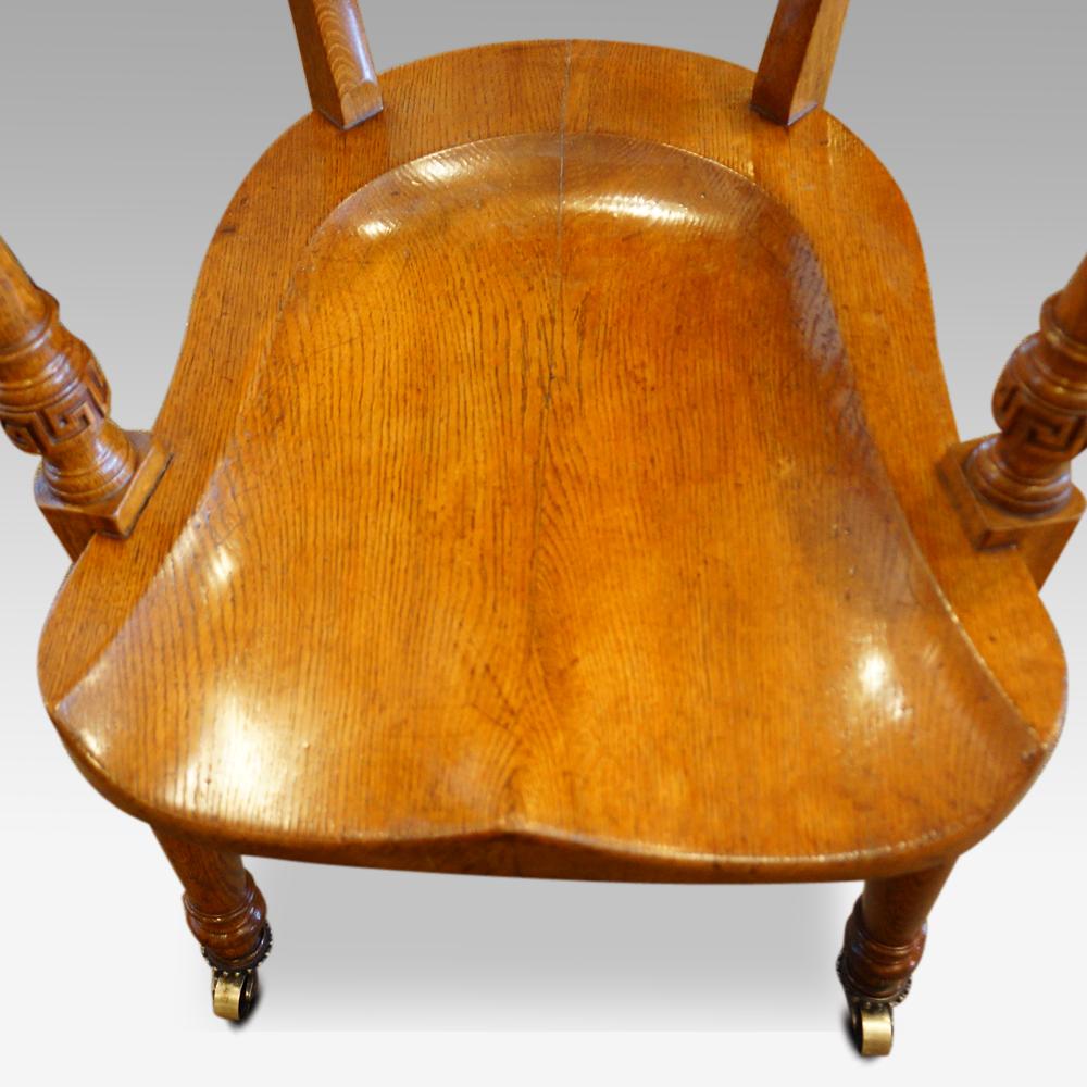 English Victorian Oak Desk Chair