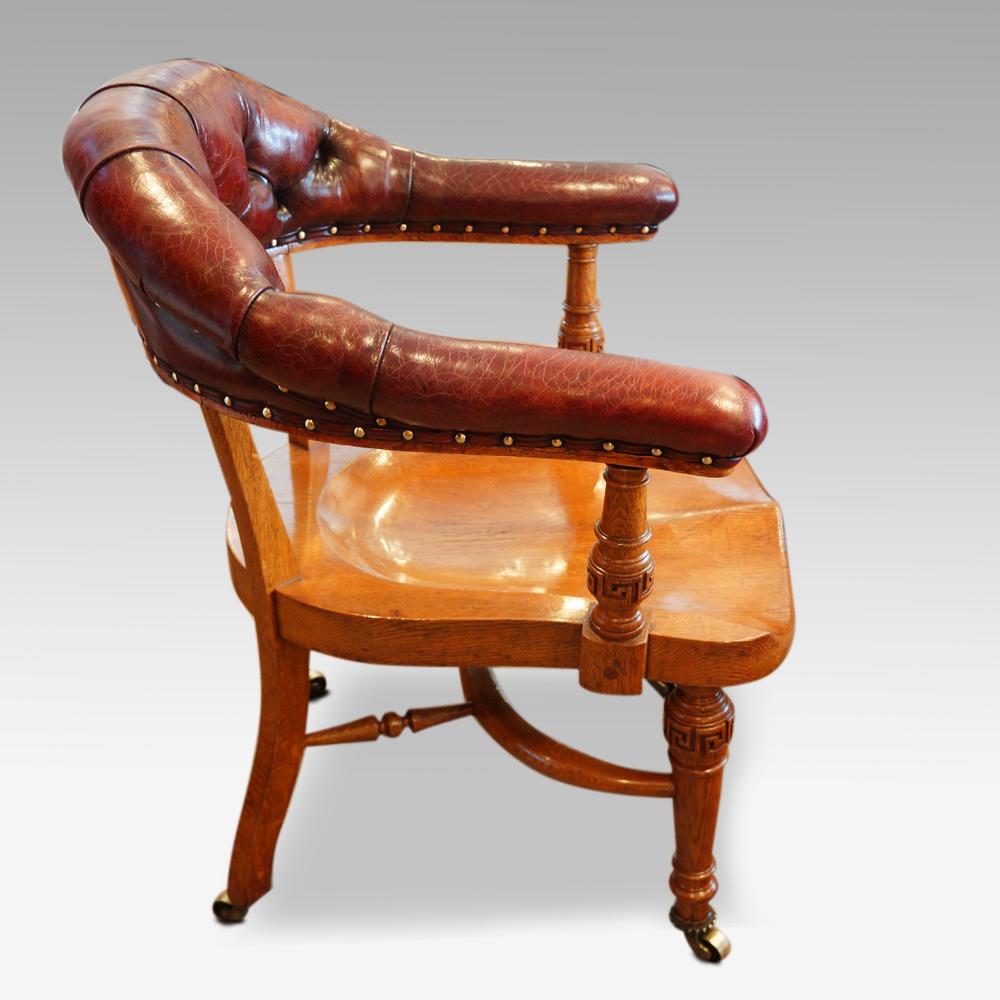 Late 19th Century Victorian Oak Desk Chair