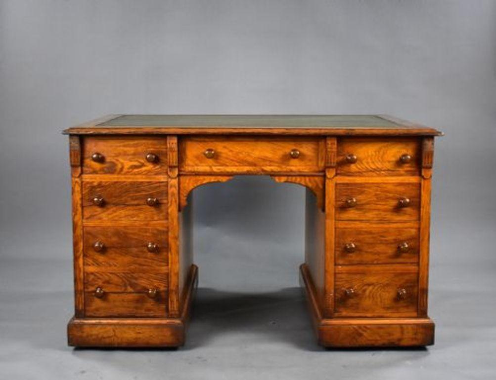 Victorian Oak Desk For Sale 2