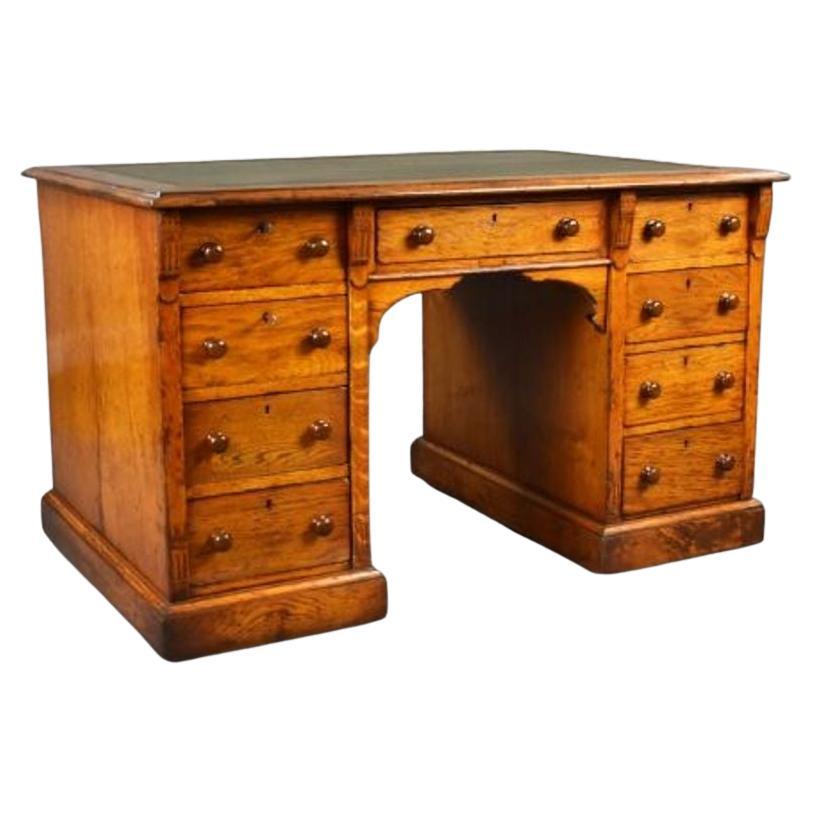 Victorian Oak Desk For Sale