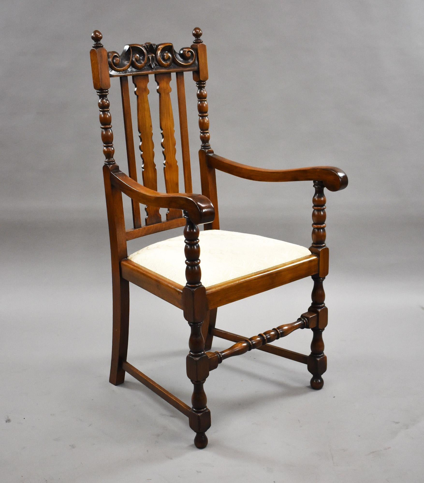 Chaises de salle à manger en chêne victorien & 8 chaises en vente 1