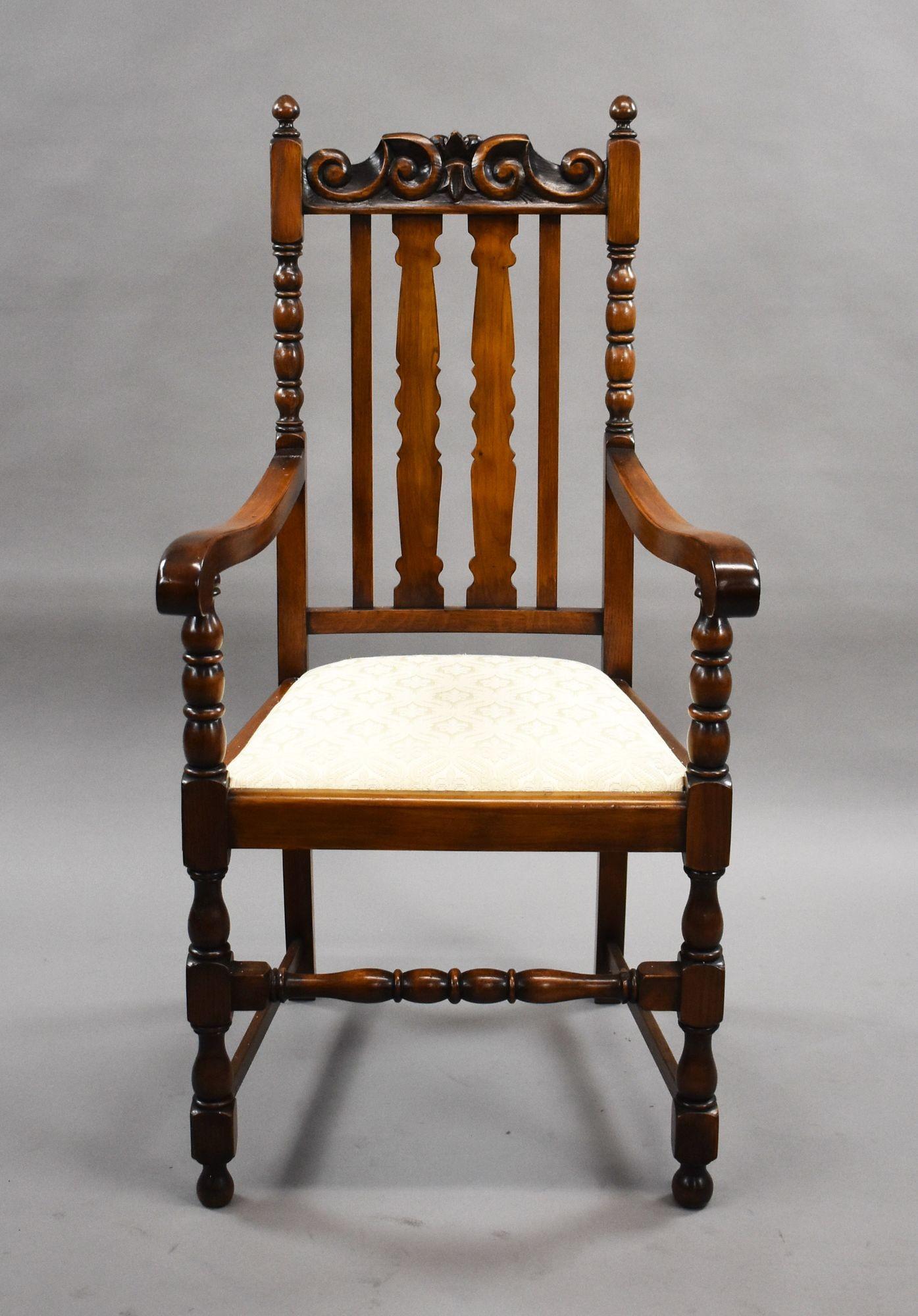 Chaises de salle à manger en chêne victorien & 8 chaises en vente 2