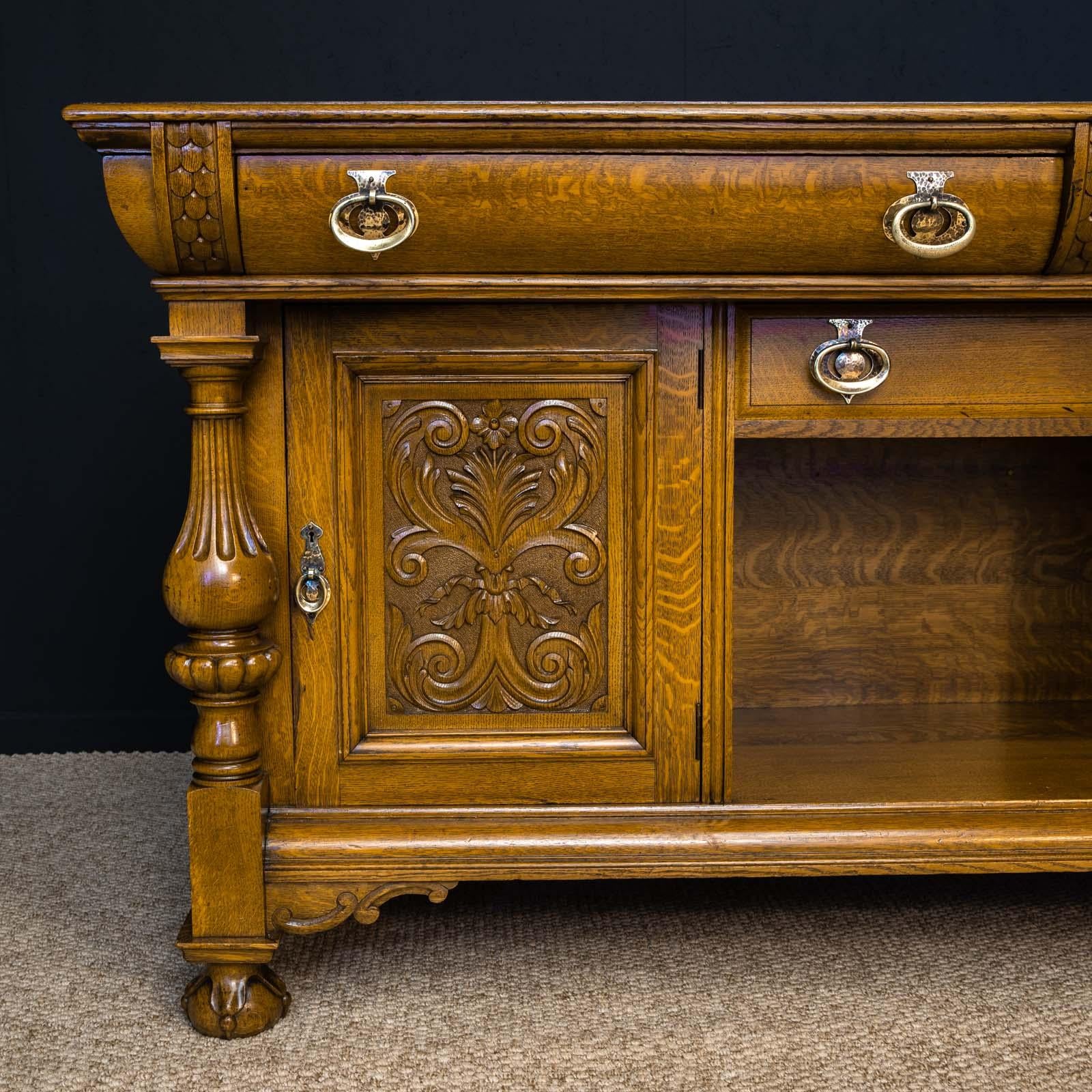 English Victorian Oak Dresser by James Phillip and Sons