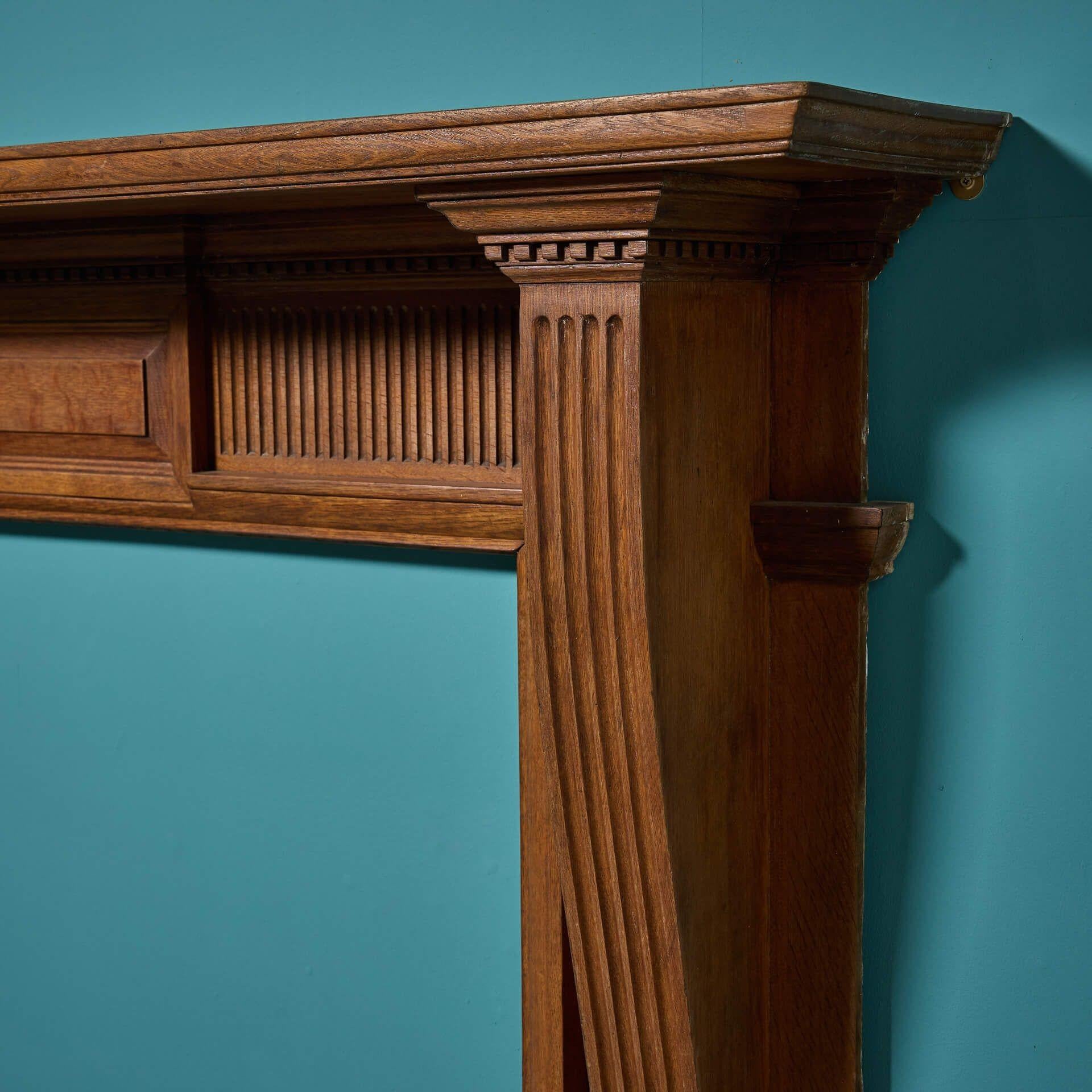 Victorian Oak Fire Mantel For Sale 1