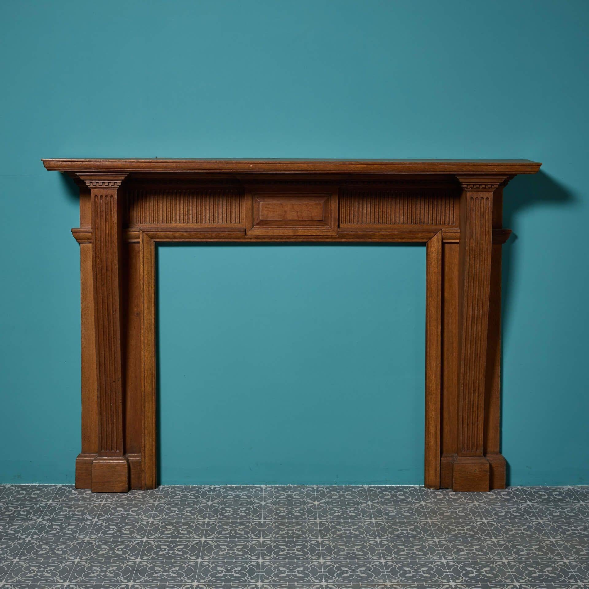 Victorian Oak Fire Mantel For Sale