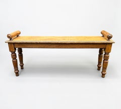 Victorian Oak Hall Bench/Window Seat