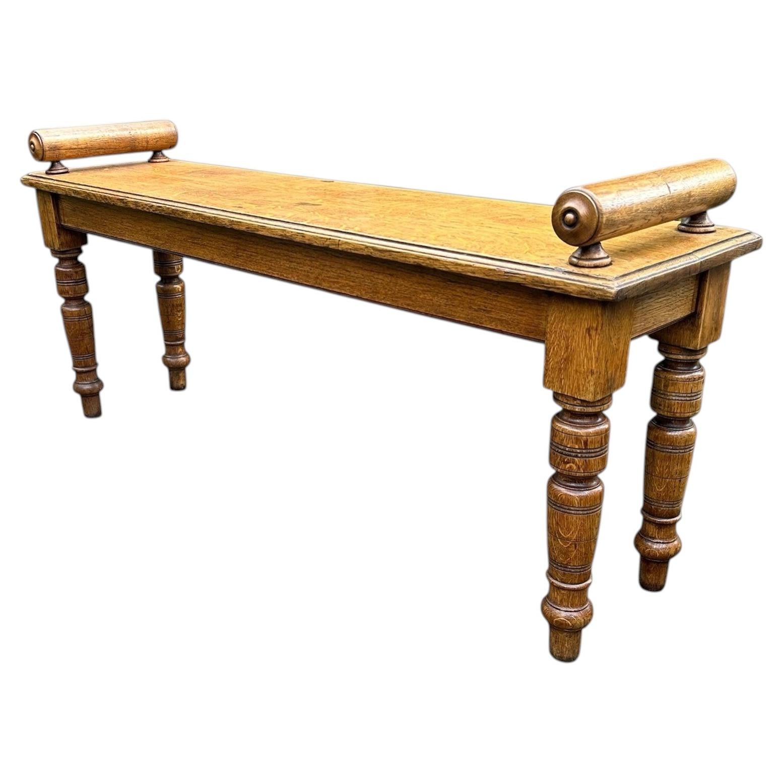 Victorian Oak Hall Bench/Window Seat