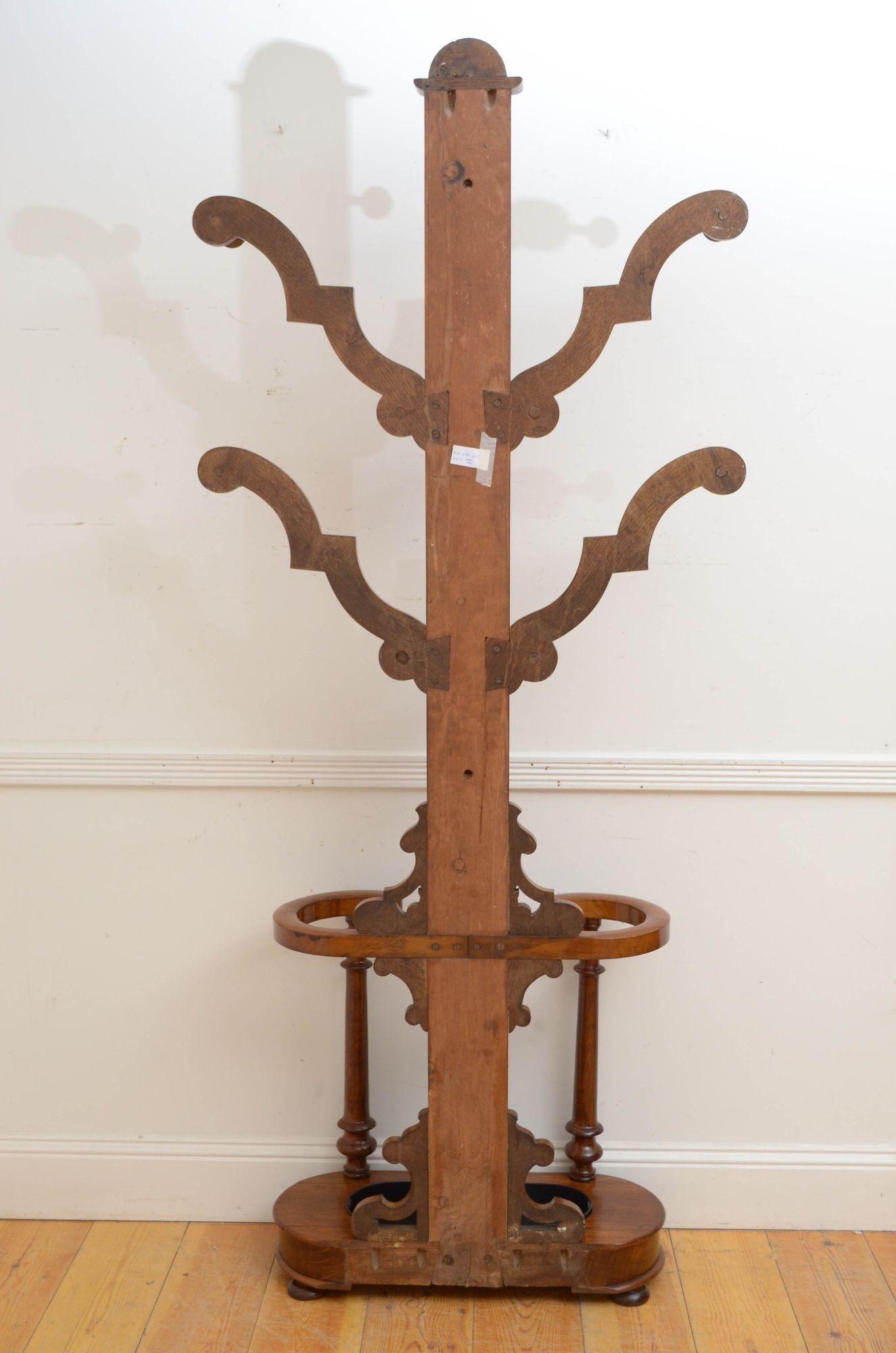 Victorian Oak Hall Stand Coat Stand For Sale 9