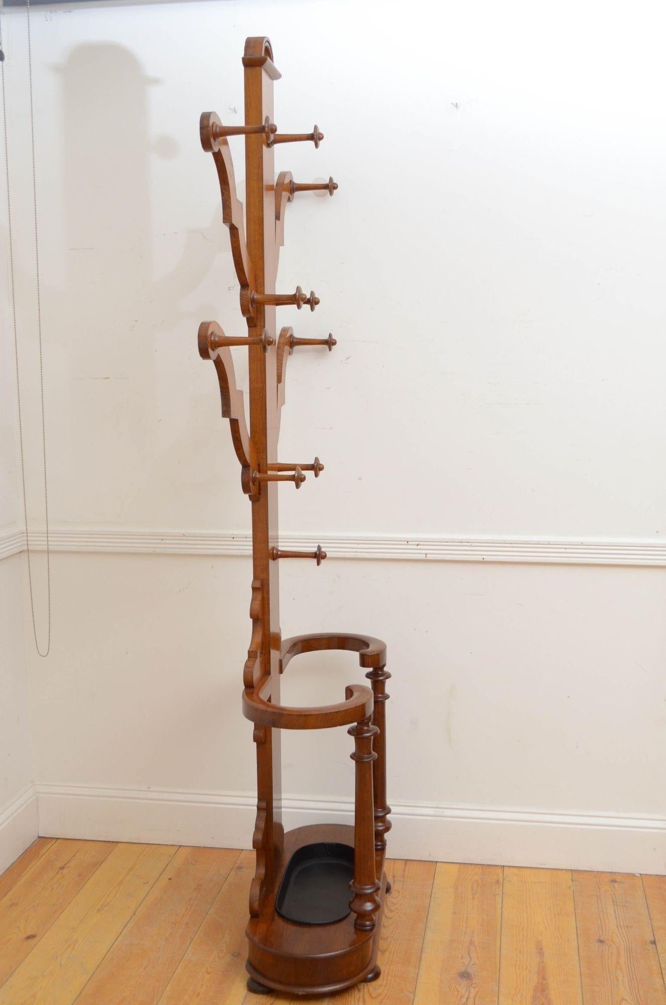 Victorian Oak Hall Stand Coat Stand For Sale 10