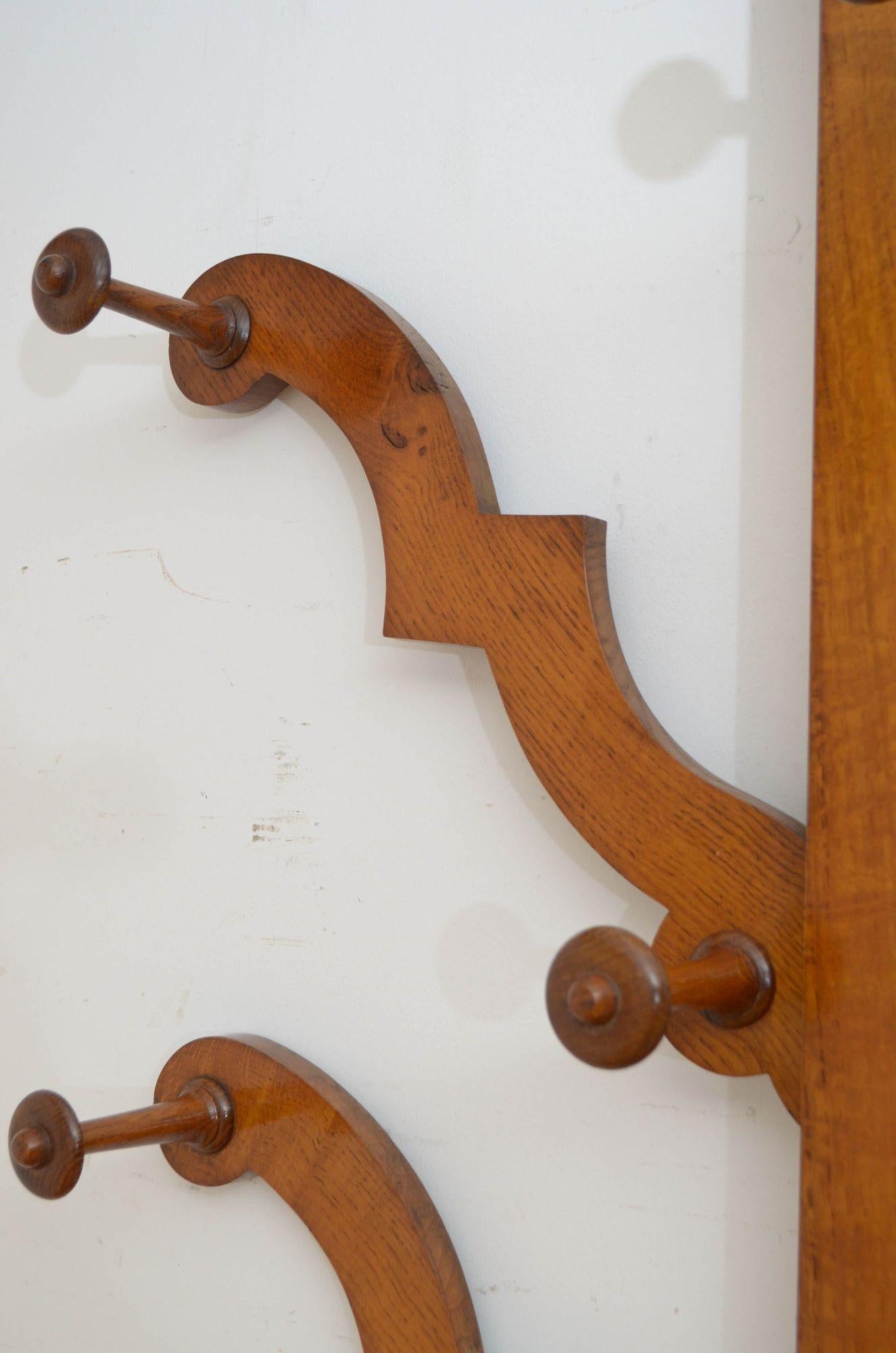 Inglese Appendiabiti da sala in Oak vittoriano in vendita
