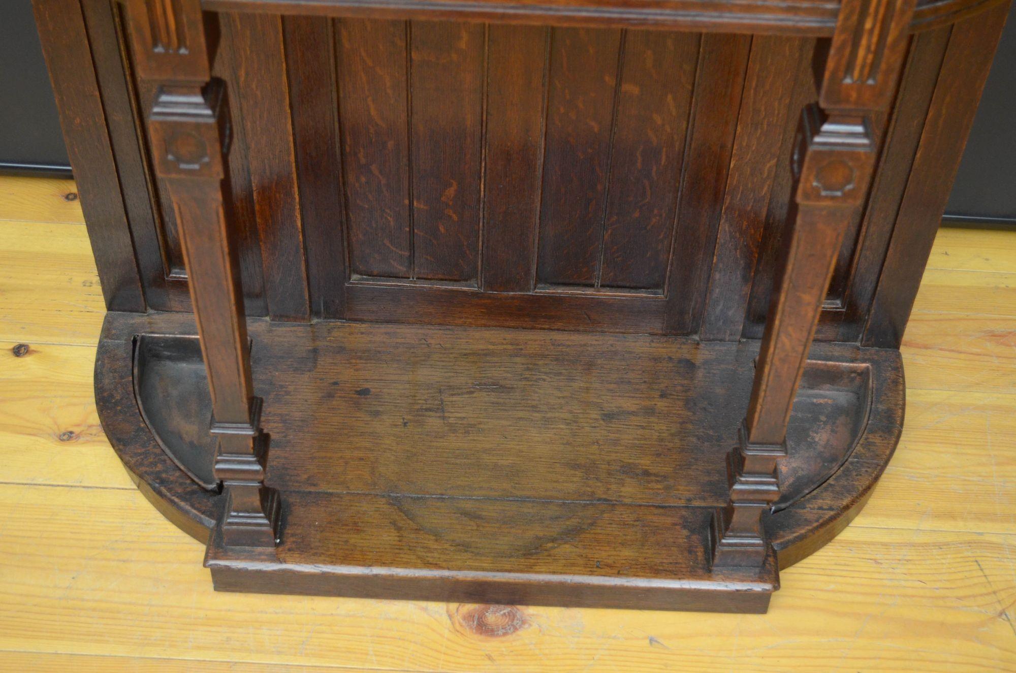 Victorian Oak Hall Stand in the manner of Christopher Dresser For Sale 10