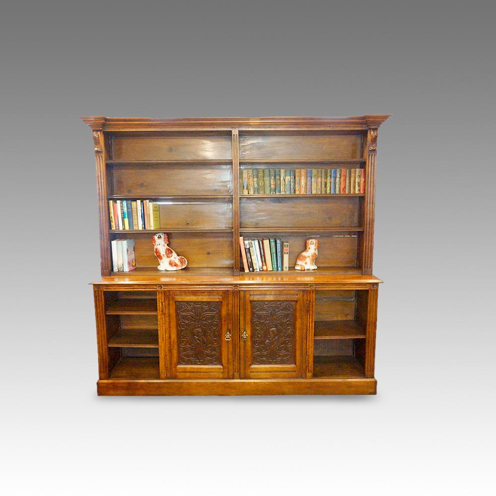 Victorian Oak Library Bookcase 8