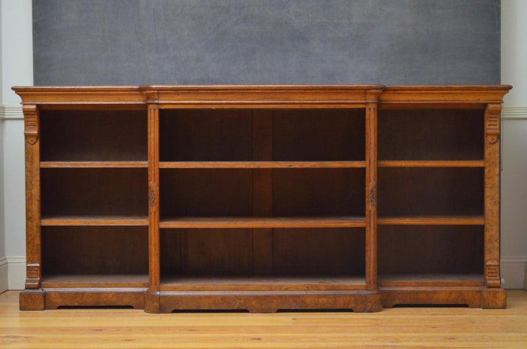 Victorian Oak Low Open Bookcase at 1stDibs