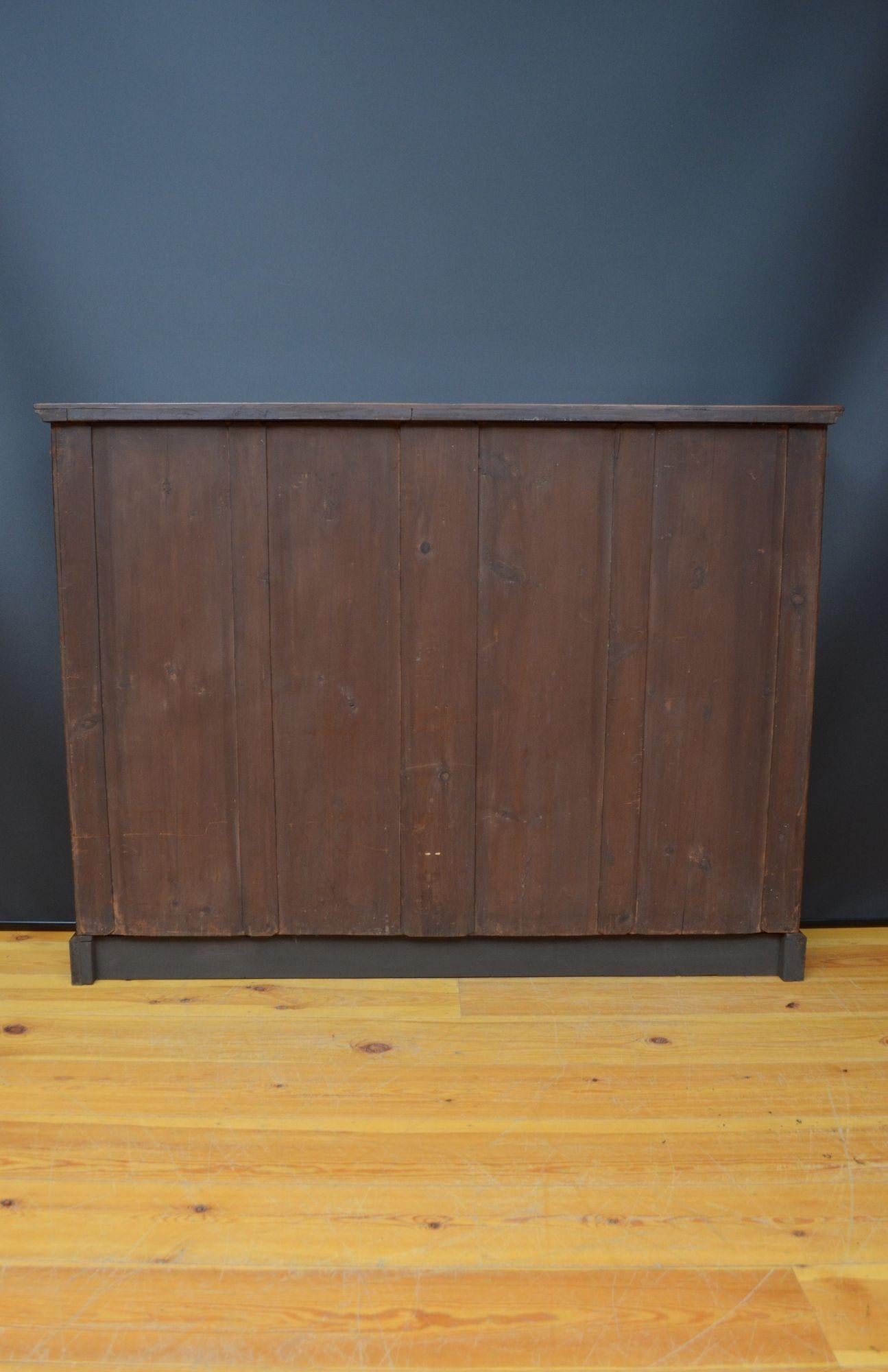 Victorian Oak Open Bookcase For Sale 7