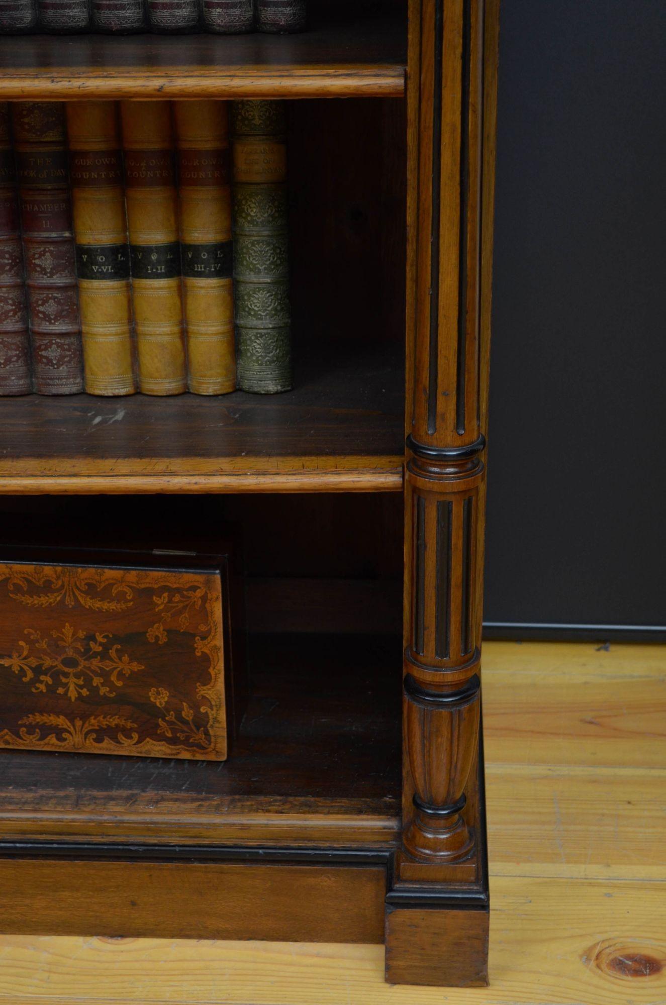 Victorian Oak Open Bookcase For Sale 10